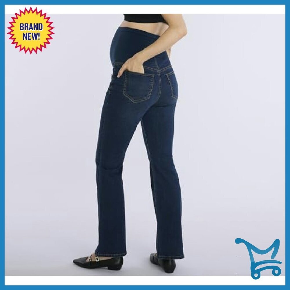 Super Stretch Maternity Bootcut Jeans Secret Fit Belly Panel - Picture 4 of 5